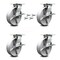 Service Caster 8 Inch Semi Steel Caster Set with Roller Bearings and Brakes/Swivel Locks SCC SCC-35S820-SSR-SLB-BSL-4 - alternate 1